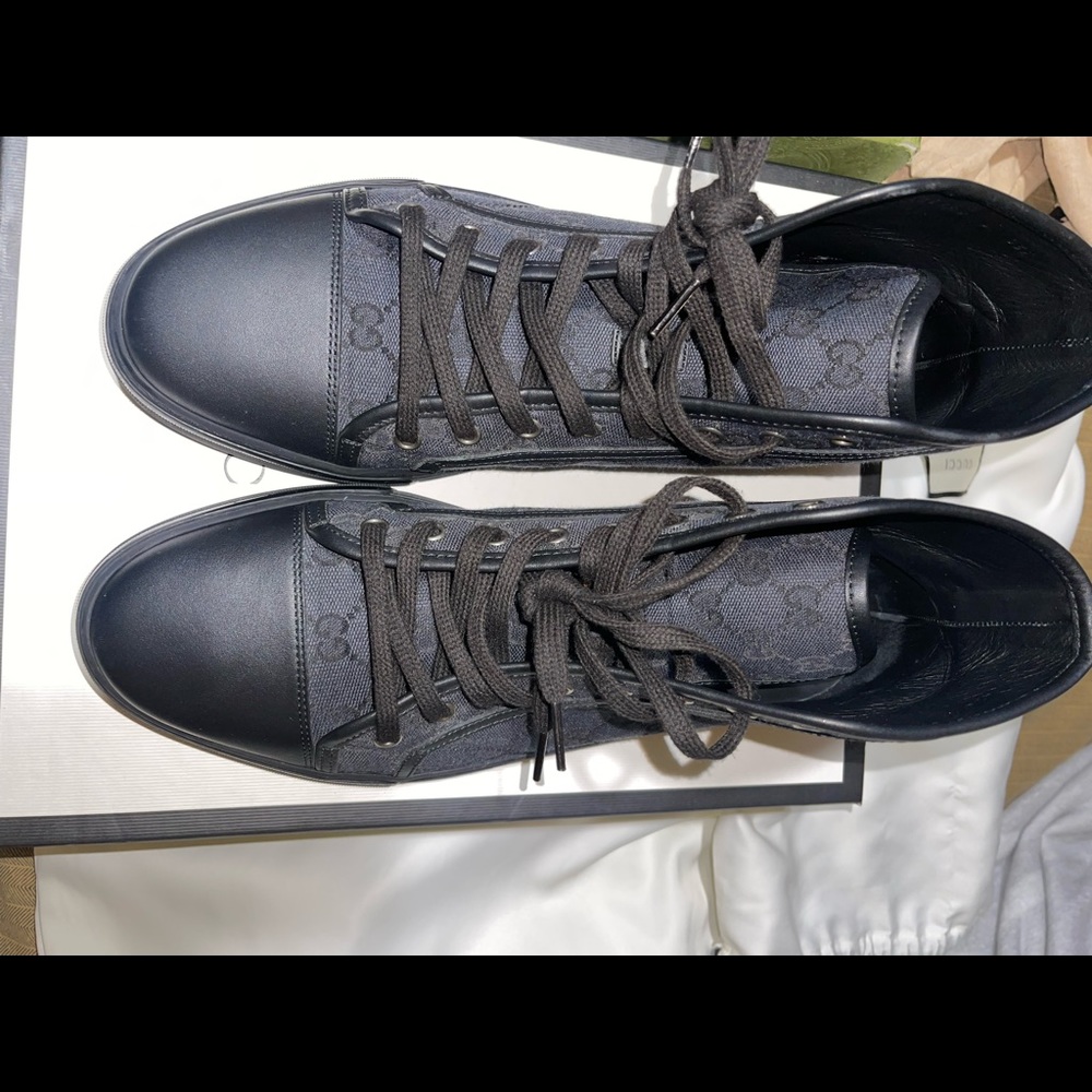 Shoes are like new!! Only worn twice. They are a size 11. Asking price is $399